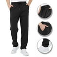 thumbnail image 6 of Clearance! Hontri Sweatpants for Men Slip Casual Trousers Fitness Men's Jogging Loose Sports Pocket Cotton Men's Pants Men’S Jogger Sweatpants Black,M, 6 of 7