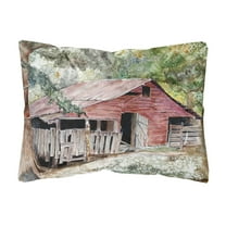 Carolines Treasures 8740PW1216 Old Barn Canvas Fabric Decorative Pillow, 12H x16W, multicolor