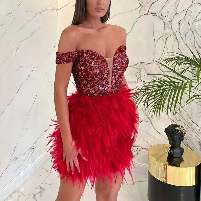 Tejiojio Summer Dresses for Women Clearance Women Sexy Short