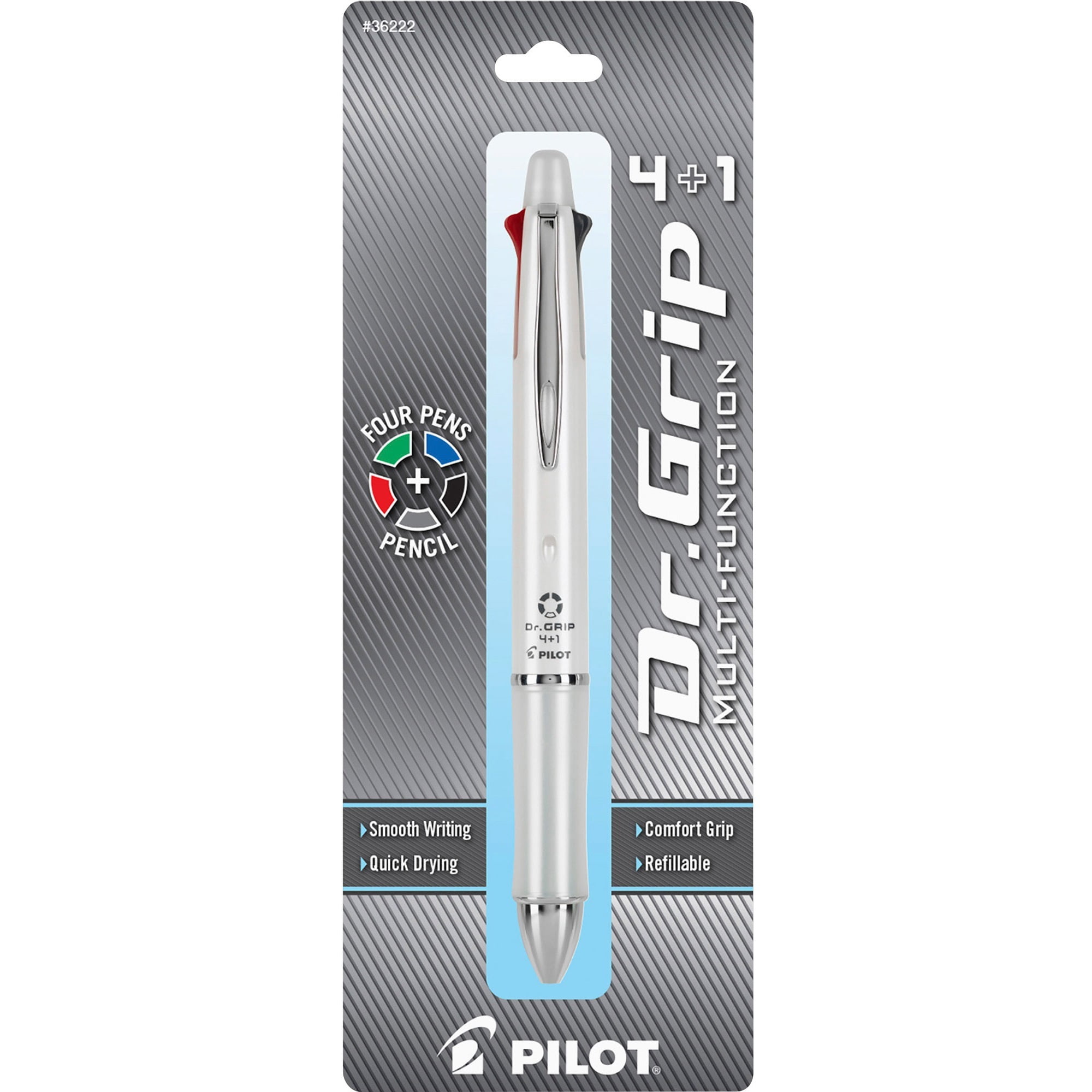 Dr. Grip 4 + 1 MultiColor Ballpoint Pen/pencil, Retractable, 0.7 Mm