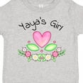 thumbnail image 4 of Inktastic Yaya's Girl Heart Flowers Girls Toddler T-Shirt, 4 of 5