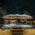 thumbnail image 7 of 13ft Patio Umbrella with Light and Base Included, Double Sided Outdoor Large Rectangular Patio Umbrella with Crank Handle, for Lawn Garden,Home,Outdoor Activities, 7 of 7