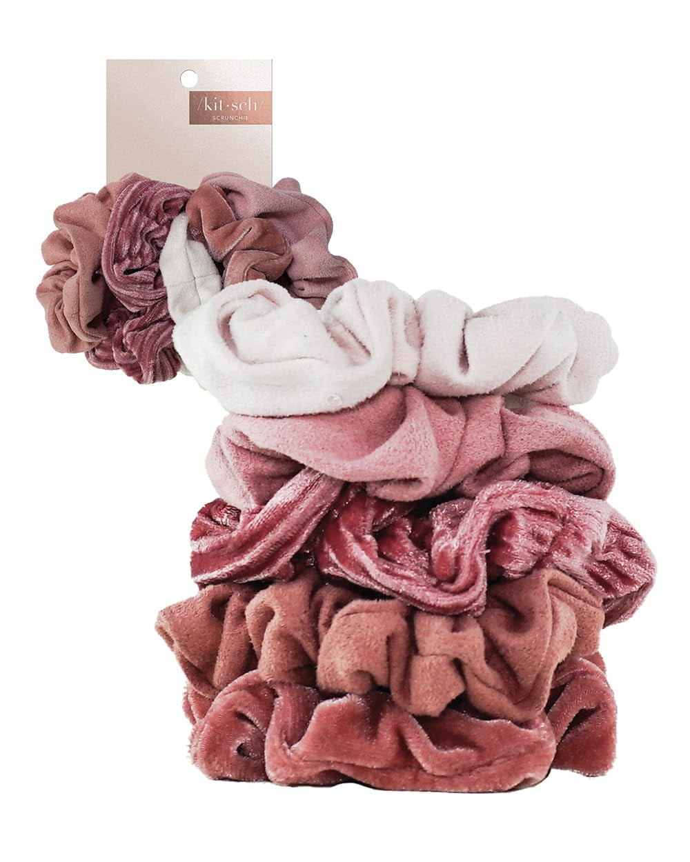 Anna Karinna Kids Cord Velvet Scrunchies – Handmade In Germany, Zwei Größen, Nude Pink