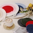 thumbnail image 4 of 2Pcs Manteles Individuales Redondos Trenzados, 4.3" Manteles Tejidos para Mesa de Cocina para Decoración de Granja (Gris), 4 of 7