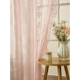thumbnail image 4 of XUELC Lace Sheer Curtains Long Boho Floral Embroidery Curtains 2 Panel Set Rod Pocket Light Filtering Sheers for Bedroom Living Room, 4 of 15
