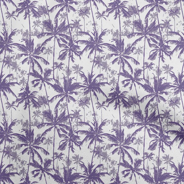 oneOone Cotton Flex Purple Fabric Tropical Palm Tree Sewing Craft Projects Fabric Prints By Yard 40 Inch Wide