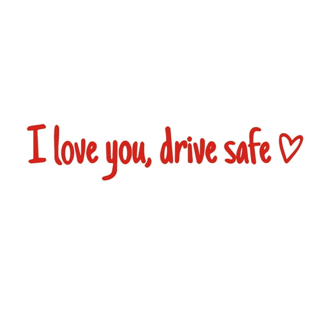 Gifts for Him,I Love You Gifts for Him I Love You Driving Safe Mirror Sticker Drive Safe I Love You Sticker with Heart for Rearview Mirror Window Vinyl Decal Car Accessories and Gift
