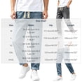 thumbnail image 3 of YLSDY Men's Roll Cuff Elastic Waist Jeans, Drawstring Design, Relaxed Fit Casual Daily Denim Pants Gray XXXL, 3 of 8