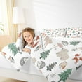 thumbnail image 4 of Manfei Kids Children Bear Fox Hedgehog Bedding Comforter Set 2pcs,Cartoon Woodland Wildlife Twin Comforter Sets Microfiber,Kawaii Animal Breathable Bedding Set,Super Cozy Room Decor,Reversible, 4 of 8