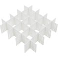 thumbnail image 1 of Separadores de cajones, organizadores divisores de cajones de 8 uds, rejilla de plástico blanca para bricolaje, divisores de cajones ajustables de plástico, almacenamiento doméstico, 1 of 5