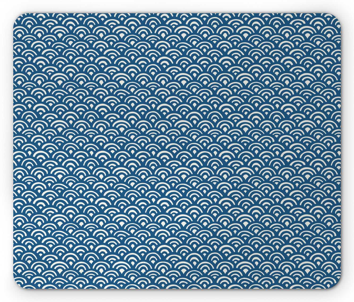 Blue Nautical Mouse Pad, Continuing Print of Concentric Half Circles ...