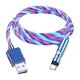 thumbnail image 1 of Cable de carga rápida giratorio con luces fluidas: carga rápida, brillo nocturno, 3A, cable de datos giratorio con luces que fluyen, fresco y brillante, 1 of 4