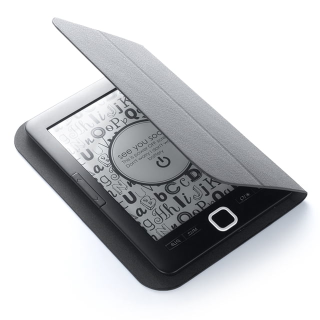 Book E-Book Reader 6'' Glimmer-Free and Eye-Friendly E-Reader with Protective Case LED Display Light Lightweight Audio Video PDF Reader Black