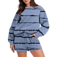 thumbnail image 4 of qolati Sweatshirt Sets for Women 2 Piece Casual Shorts Oversized Tacksuit Set Y2k Long Sleeve Pullover Tops with Sport Shorts Macting Sets 2023 Trendy Outfits, 4 of 6
