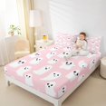 thumbnail image 4 of Homewish Pastel Kawaii Halloween Ghost Twin Sheets,Cute Face Print Bedding,3pcs,1 Fitted Sheet and 1 Pillowcase, 4 of 6