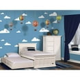 thumbnail image 2 of Evolur Napoli Twin Bed And Bed Rail, Distressed White, 2 of 2