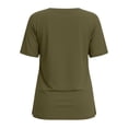 thumbnail image 5 of yillto Women's Oversized T Shirt Summer Casual Short Sleeve V Neck Loose Tee Tops with Split, 5 of 5