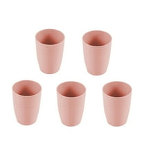 Btomtd Plastic Cups Reusable, Cup Set Of 5 Multicolor Straw Cups For Kitchen, Office, Travel, Drinking Cups & Stackable Drinking Glasses, Plastic Tumblers