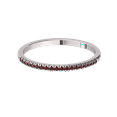 thumbnail image 3 of Belinda Jewelz Solid Sterling Silver Delicate Band Ring with 19 Dark Red Ruby Cubic Zirconia Gemstones for Women, 3 of 3