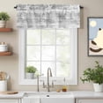 thumbnail image 2 of Ocean Valance Curtain for Windows Summer Beach Sea Star Coral Shell Grey Texture Rod Pocket Curtain Valances Short Window Treatments Panels for Kitchen Bathroom Laundry Room Basement 42 x 12 Inch, 2 of 9