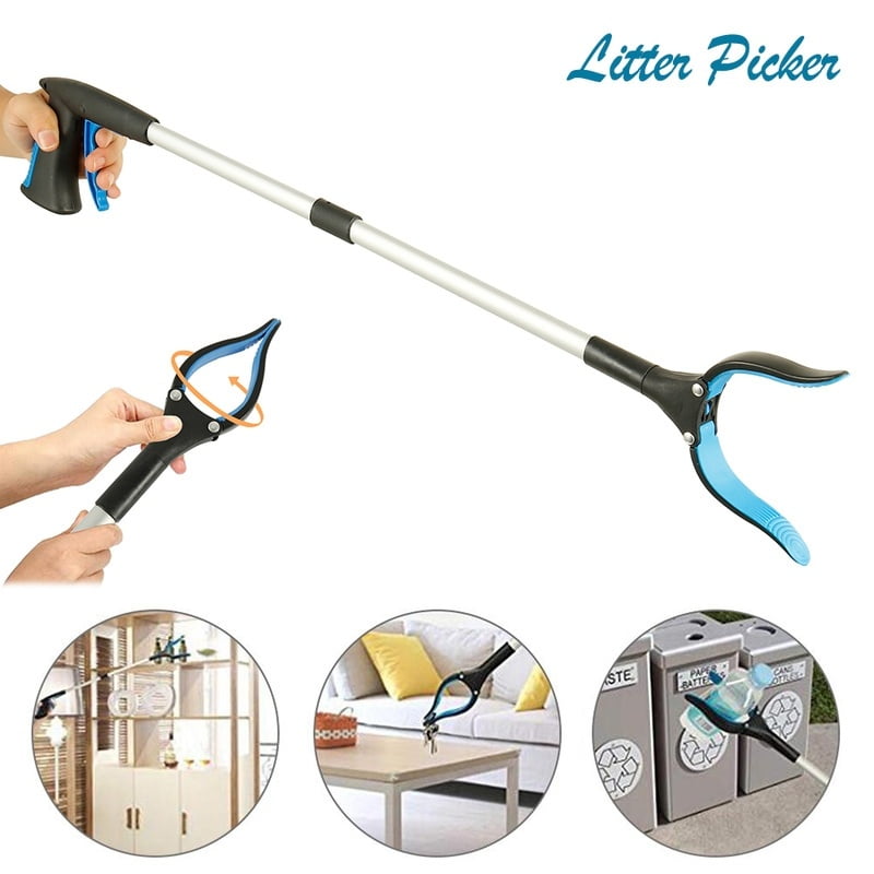 New Litter Pick Up Extra Long Arm High Reach Picker Grabber Extension