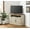 Antique White and Honey, variant on Martin Svensson Home Rustic Corner TV Stand for TVs up to 55", White