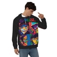 thumbnail image 4 of Gorillaz Men's Hoodie With Color Drawstrings Sweatshirt Hooded Pullover Print Winter Coat Jacket Small, 4 of 9