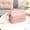 Pink, variant on Foqnuq Large Capacity Double Layer Travel Cosmetic Bag, Portable PU Leather Makeup Organizer, Toiletry Bag for Skincare & Beauty Products, Ideal for Travel & Daily Use