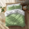 thumbnail image 2 of Vibrant Green Duvet Cover Set California King Size and White Gradient Soft Lightweight Comforter Covers 4 Piece Bedding Set with 1 Duvet Cover 1 Bed Sheet & 2 Pillow Shams, 2 of 8