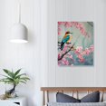 thumbnail image 3 of Creowell  Canvas Wall Art - Long Lasting Color Tone -16x20 in/12x16 in Cyan Pink Wall Decor Bird Themed Office Wall Decor, 3 of 4