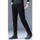 thumbnail image 5 of Men Vintage Fashion Letter Embroidery Corduroy Thick Velvet Casual Pants Autumn Winter Male Solid Slim Pockets Straight Trousers, 5 of 5