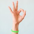 thumbnail image 4 of OULII 50Pcs Silicone Wrist Band Light Green for Weddings and Parties, 4 of 4