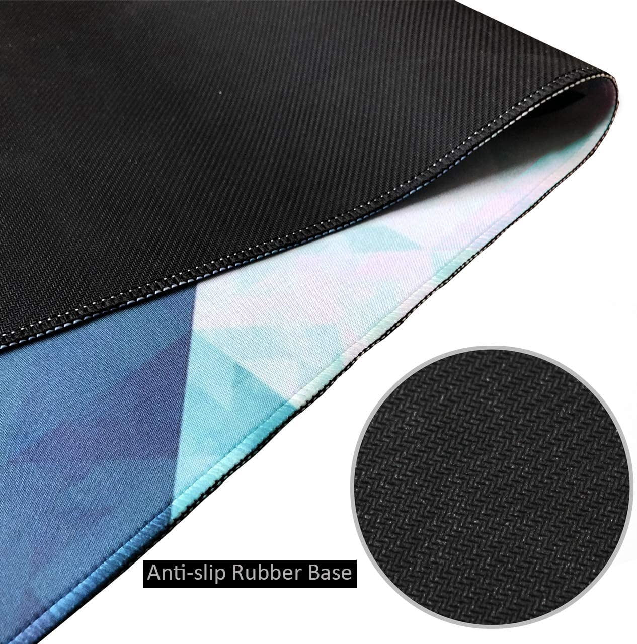 Extended Mouse Pad Large Gaming Mouse Pad- 35.4x15.7x0.12 inch Computer Keyboard Mouse Mat Non-Slip Mousepad Rubber Base and Stitched Edges for Game Players, Office, Study, Modern Design