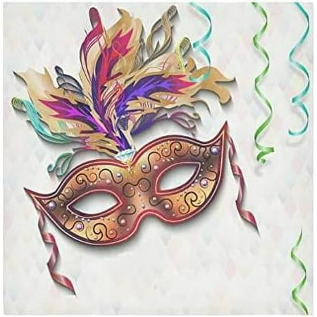 

Hyjoy 20*20in Mardi Gras Cloth Napkins Set of 1 Oversized Washable Reusable Polyester Dinner Table Napkins for Family Restaurant Party Decor