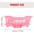 thumbnail image 5 of y UrbanMingle Plastic Dish Drying Rack Dish Draining Rack with Drainboard Kitchen Tableware Drying Basket with Cutlery Holder for Kitchen Counter Pink Pink, 5 of 5