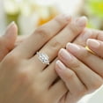 thumbnail image 2 of 3 Carat IGI Certified Radiant Shape Lab Grown Diamond Engagement Ring | 14K Rose Gold | Trilogy Three Stone Lab Diamond Ring | FG-VS1-VS2 Quality Friendly Diamonds, 2 of 5