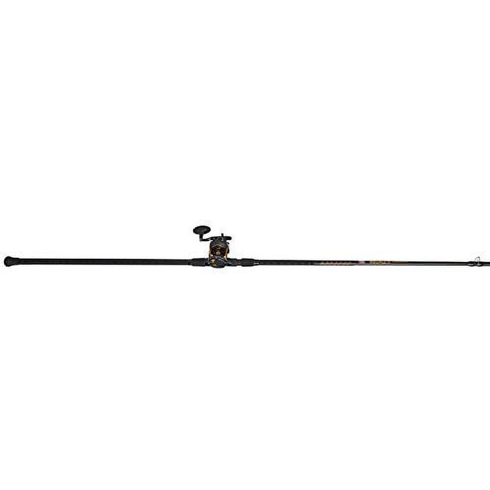 PENN 6'6 Squall II Level Wind Saltwater Rod and Reel Fishing Combo,  1-Piece Fishing Rod, Black/Gold