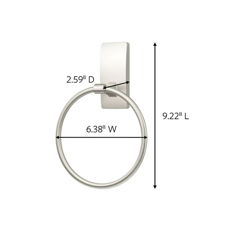 Command Bath Satin Nickel Towel Ring 1 Towel Ring 2 Strips