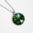 thumbnail image 4 of Saint Patrick's Day Elegant Circular Glass Pendant Necklace, 4 of 5