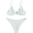 thumbnail image 2 of Maillot de Bain Deux Pièces pour Femmes, Bikini Triangle et String à Nouer sur le Côté, 2 of 5