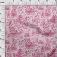 thumbnail image 3 of oneOone Rayon Pink Fabric Asian Japanese Pattern Craft Projects Decor Fabric Printed By The Yard 56 Inch Wide, 3 of 4