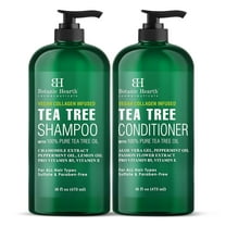 Botanic Hearth Tea Tree Shampoo and Conditioner Set infused with Vegan Collage, 16 fl oz each - Sulfate & Paraben Free - for Itchy and Dry Scalp - Men and Women