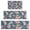 Blue Paisley and, variant on Blue Paisley and Floral Pattern Kitchen Rugs Sets Of 3,Kitchen Runner Rugs Non Skid Washable,Decorative Kitchen Floor Mats for Kitchen,Sink,Laundry,17"x30" 17"x47" 17"x59"