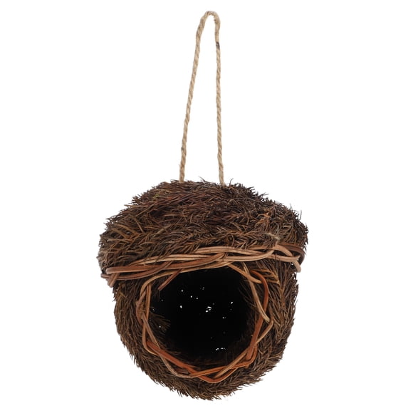MasteelfCA 1Pc Woven Bird Nest Hanging Bird House Garden Bird Nest Adornment (Random Color)