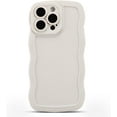 thumbnail image 6 of Wave Frame Case for iPhone 13 Pro 6.1 inch Phone Case,Cute Wave Frame Slim Fit Shockproof Phone Bumper Cover Soft Pretty Curly Wavy Case Anti-Scratch TPU Case -White, 6 of 12