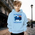 thumbnail image 2 of Kids Boys Girls 100 Days of School Sweatshirt - Letter Print Long Sleeve Preppy Back to School Hoodie, 2 of 4