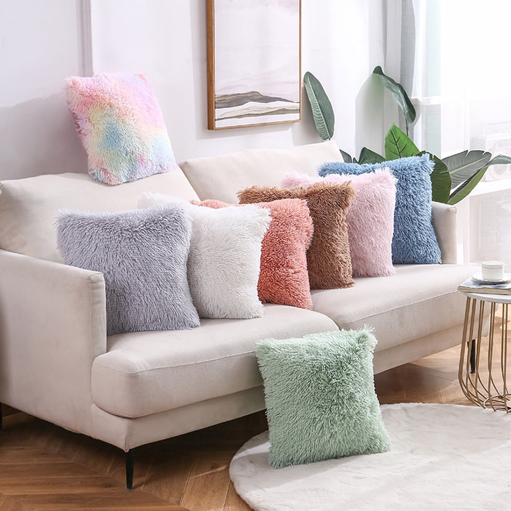 Fur accent pillows discount