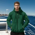 thumbnail image 6 of FINALGANG Men Hoodies Solid Color Long Sleeve Hooded Zip Up Coat With Pockets Mens Breathable Indoor Outdoor Wear Travel Sweatshirts,Gn2,S, 6 of 7