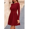 thumbnail image 3 of Vestido PRETTYGARDEN 2025 Rojo Manga Larga Mini A-Line M, 3 of 8