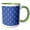 Green/White, variant on 3drose, Pretty Blue and White Fancy Damask Pattern, 11oz Two-tone Red Mug